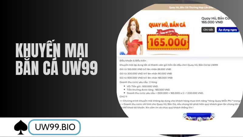 Khuyến mại bắn cá uw99